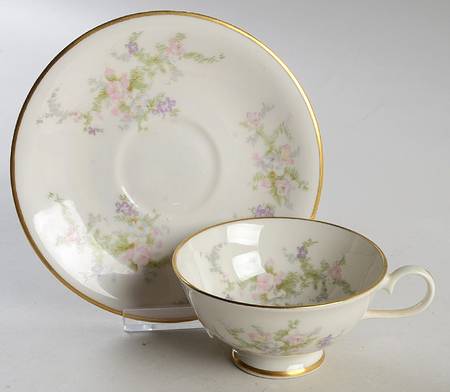 Normandy Footed Cup & Saucer Set