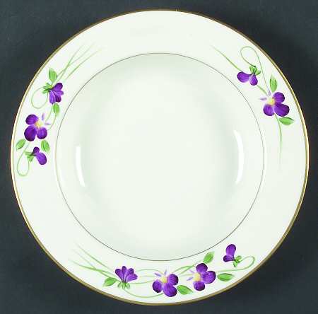 Violet Rim Soup Bowl by Kirk