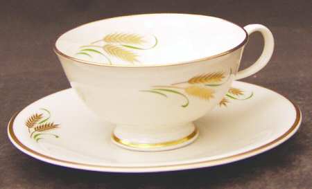 Wheat Footed Cup & Saucer Set