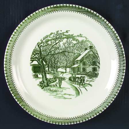 Country Life Green 11" Chop Plate (Round Platter)