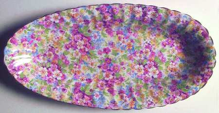 Apple Blossom Chintz Cucumber Tray