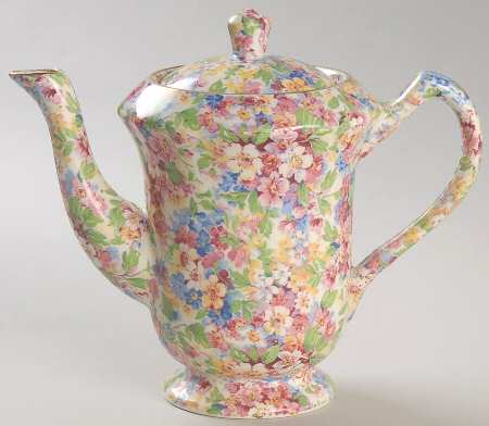 Apple Blossom Chintz Mini Coffee Pot & Lid