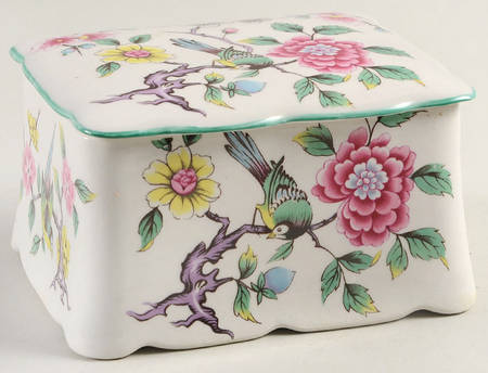 Chinese Rose Rectangular Box with Lid