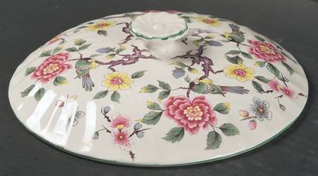 Chinese Rose Lid for Round Vegetable