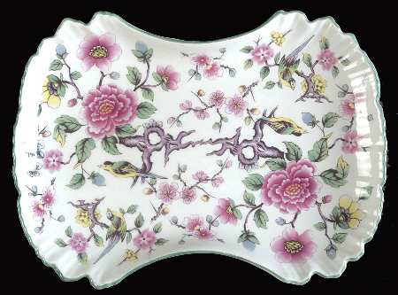Chinese Rose Rectangular Tray