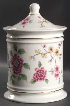 Chinese Rose 4" Storage Jar & Lid