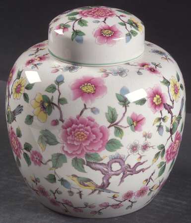 Chinese Rose Medium Ginger Jar & Lid