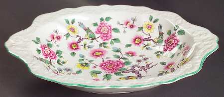 Chinese Rose 12" Oval Vegetable Bowl
