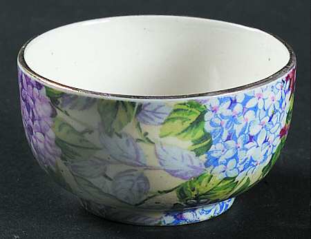 Hydrangea Yellow (Old, Yellow Background) Individual Open Sugar Bowl