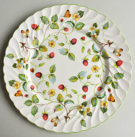 Strawberry (Green Trim, Butterflies) by James Kent (England)