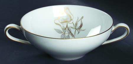 Goldrose Flat Cream Soup Bowl