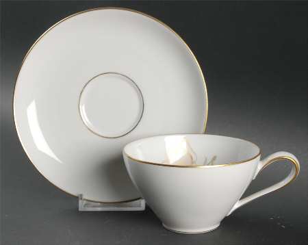 Goldrose Flat Cup & Saucer Set