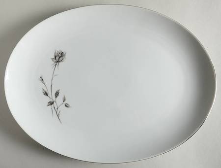 Enchanting Rose 14" Oval Serving Platter