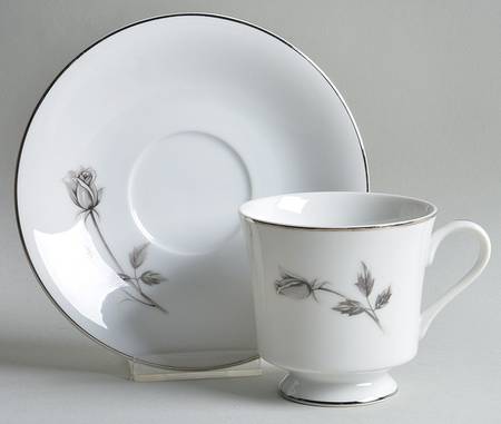 Enchanting Rose Footed Cup & Saucer Set
