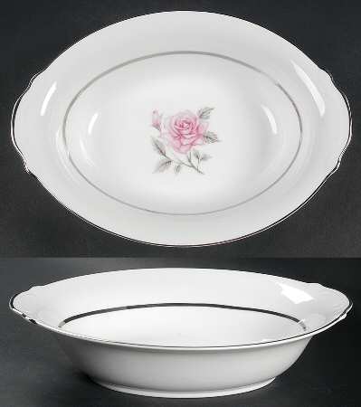 Majestic Rose 10" Oval Vegetable Bowl