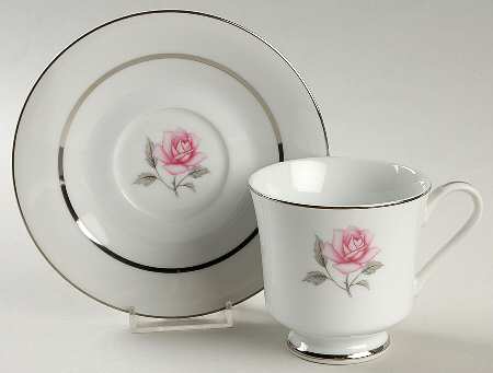 Majestic Rose Traditional Footed Cup & Saucer Set