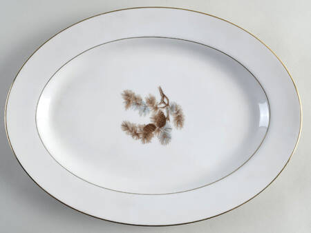 Pine Cone 13" Oval Serving Platter