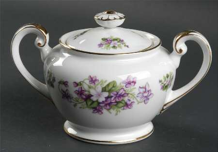 Violet Sugar Bowl & Lid