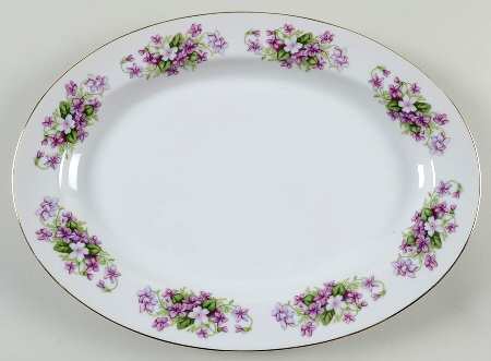 Violet 14" Oval Serving Platter