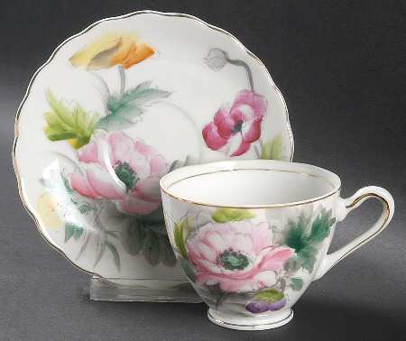 Flower of The Month Series Footed Cup & Saucer Set