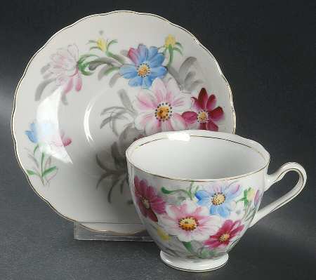 Flower of The Month Series Footed Cup & Saucer Set