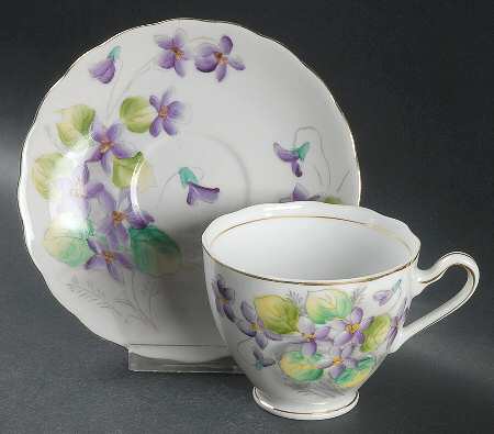 Flower of The Month Series Footed Cup & Saucer Set