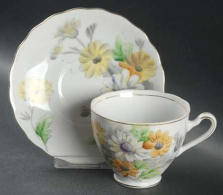 Flower of The Month Series Footed Cup & Saucer Set