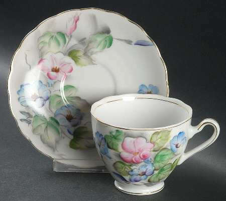 Flower of The Month Series Footed Cup & Saucer Set