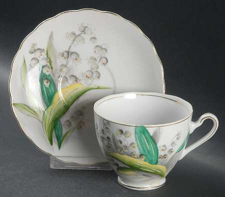 Flower of The Month Series Footed Cup & Saucer Set