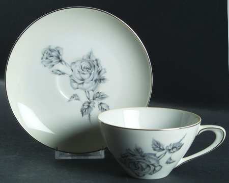 Bridal Rose Flat Cup & Saucer Set