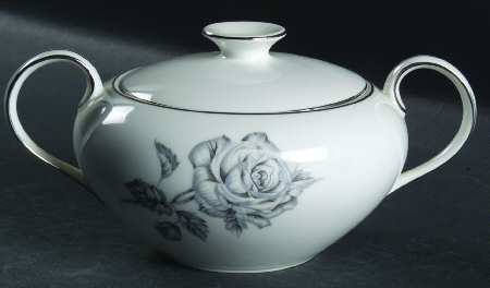 Bridal Rose Sugar Bowl & Lid