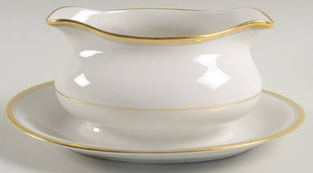 KIR7 Gravy Boat with Attached Underplate by Kirk