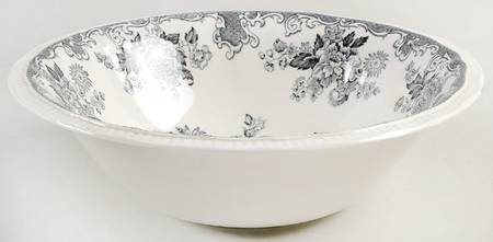 Balmoral Gray Black Coupe Cereal Bowl by Kensington Staffords