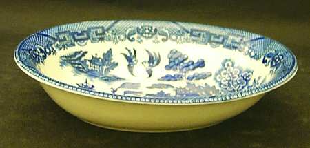 Blue Willow 10" Oval Vegetable Bowl