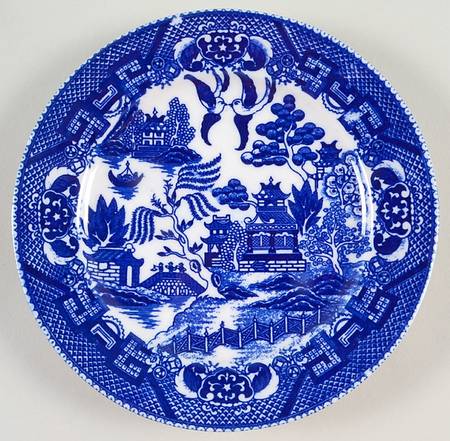 Blue Willow Bread & Butter Plate by Kakusa