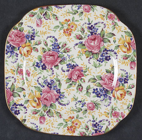Rosalynde(Majestic, New, Globe Stamp) Square Bread & Butter Plate