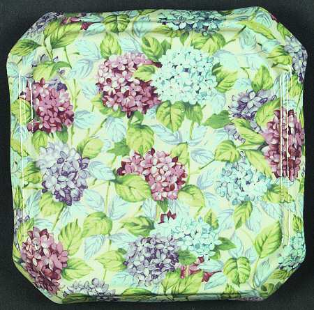Hydrangea (New, Granville, Cream Background) Diamond Square Tea Tile