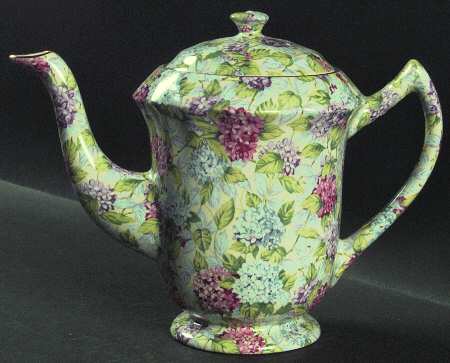 Hydrangea (New, Granville, Cream Background) Granville Coffee Pot & Lid