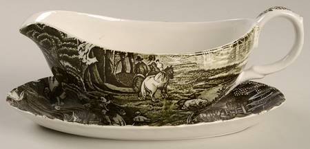KNT23 Gravy Boat & Underplate/Relish by James Kent (England)