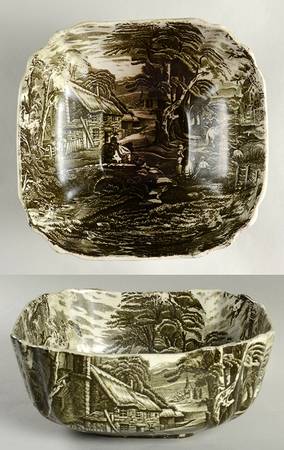 KNT23 9" Square Vegetable Bowl by James Kent (England)