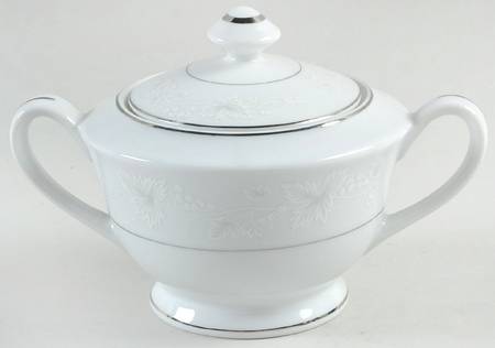 White Fantasy Sugar Bowl & Lid