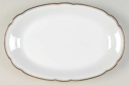 KHL21 (Gold Trim) 15" Oval Serving Platter