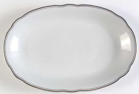KHL21 (Gold Trim) 14" Oval Serving Platter