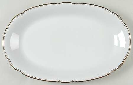 KHL21 (Gold Trim) 15" Oval Serving Platter