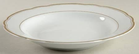 KHL21 (Gold Trim) Rim Soup Bowl