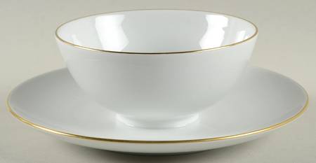 Decor 05 (Urbino) Gravy Boat with Attached Underplate by KPM