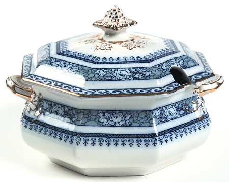 Ormonde (Dark Blue) Sauce Boat & Lid