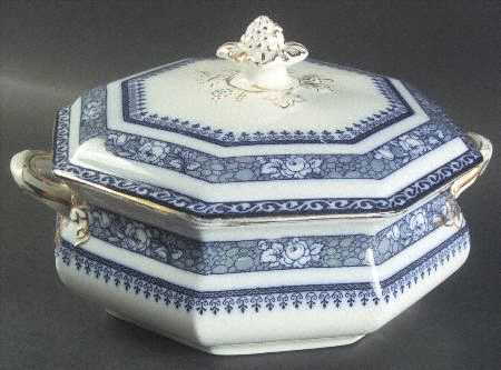 Ormonde (Dark Blue) Round Covered Vegetable