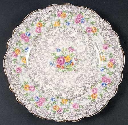 Trellis Rose (Scalloped, England) Salad Plate