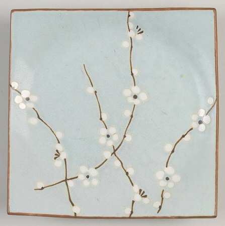 Cherry Blossom Square Salad/Dessert Plate